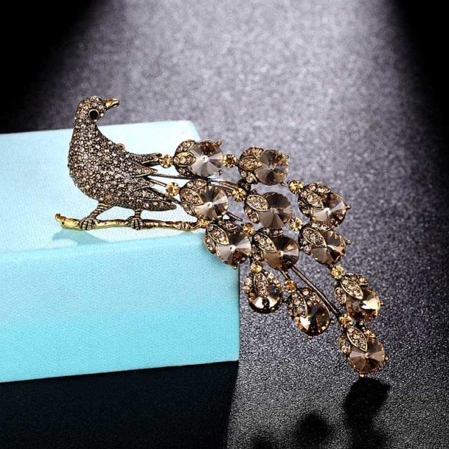 Super Gorgeous Big Size Rhinestone Peacock Brooches - Jewelry Pins Accessory (8JW)