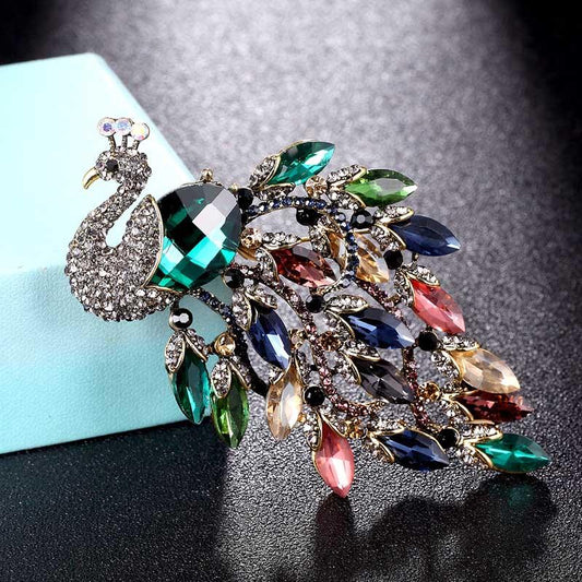 Super Gorgeous Big Size Rhinestone Peacock Brooches - Jewelry Pins Accessory (8JW)